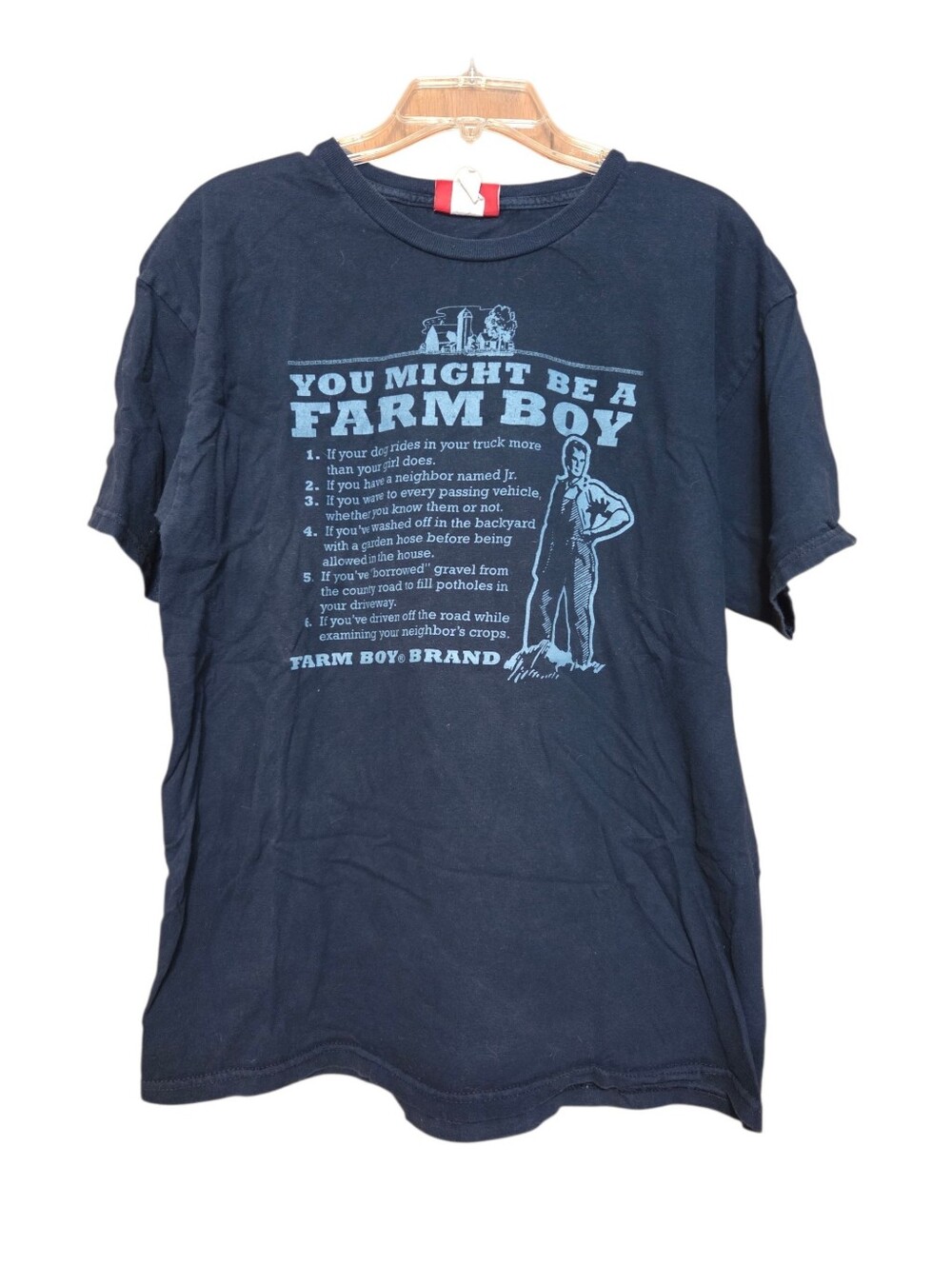 Farm Boy blue t-shirt